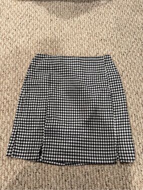 love on a hanger Black and White Gingham Pencil Skirt